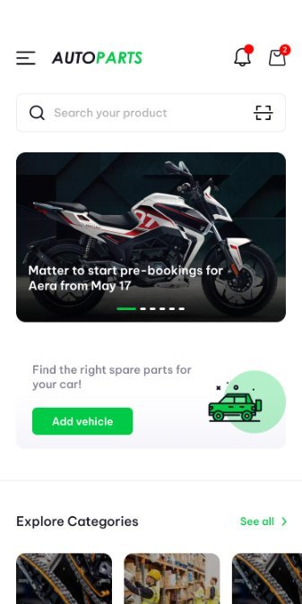 Home: offers and categories